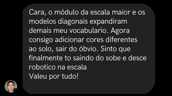 Depoimento de aluno 7 enviado pelo Instagram